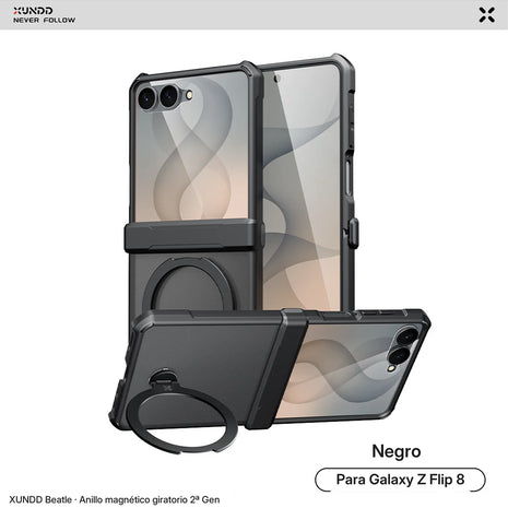 Case Xundd Beatle con Anillo Magnético Giratorio 360 2ª Gen Galaxy Z Flip 8