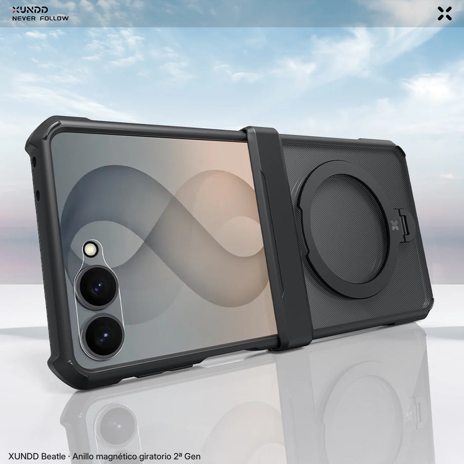 Case Xundd Beatle con Anillo Magnético Giratorio 360 2ª Gen Galaxy Z Flip 8