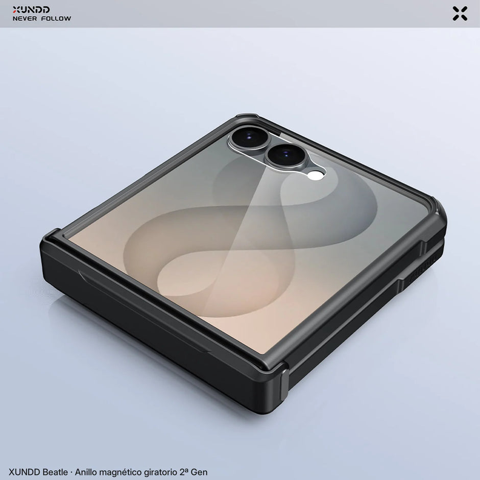 Case Xundd Beatle con Anillo Magnético Giratorio 360 2ª Gen Galaxy Z Flip 8