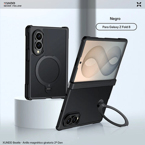 Case Xundd Beatle con Anillo Magnético Giratorio 360 2ª Gen Galaxy Z Fold 8