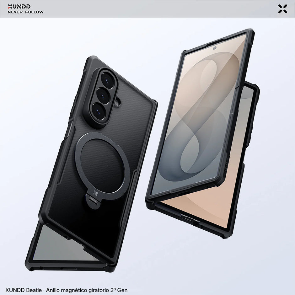 Case Xundd Beatle con Anillo Magnético Giratorio 360 2ª Gen Galaxy Z Fold 8 Ultra