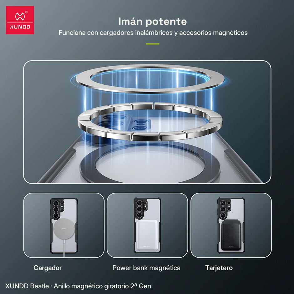 Case Xundd Beatle con Anillo Magnético Giratorio 360 Galaxy S26 Ultra