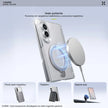 Case Xundd Transparente con Anillo Magnético Giratorio + Vidrio Galaxy Z Fold 8