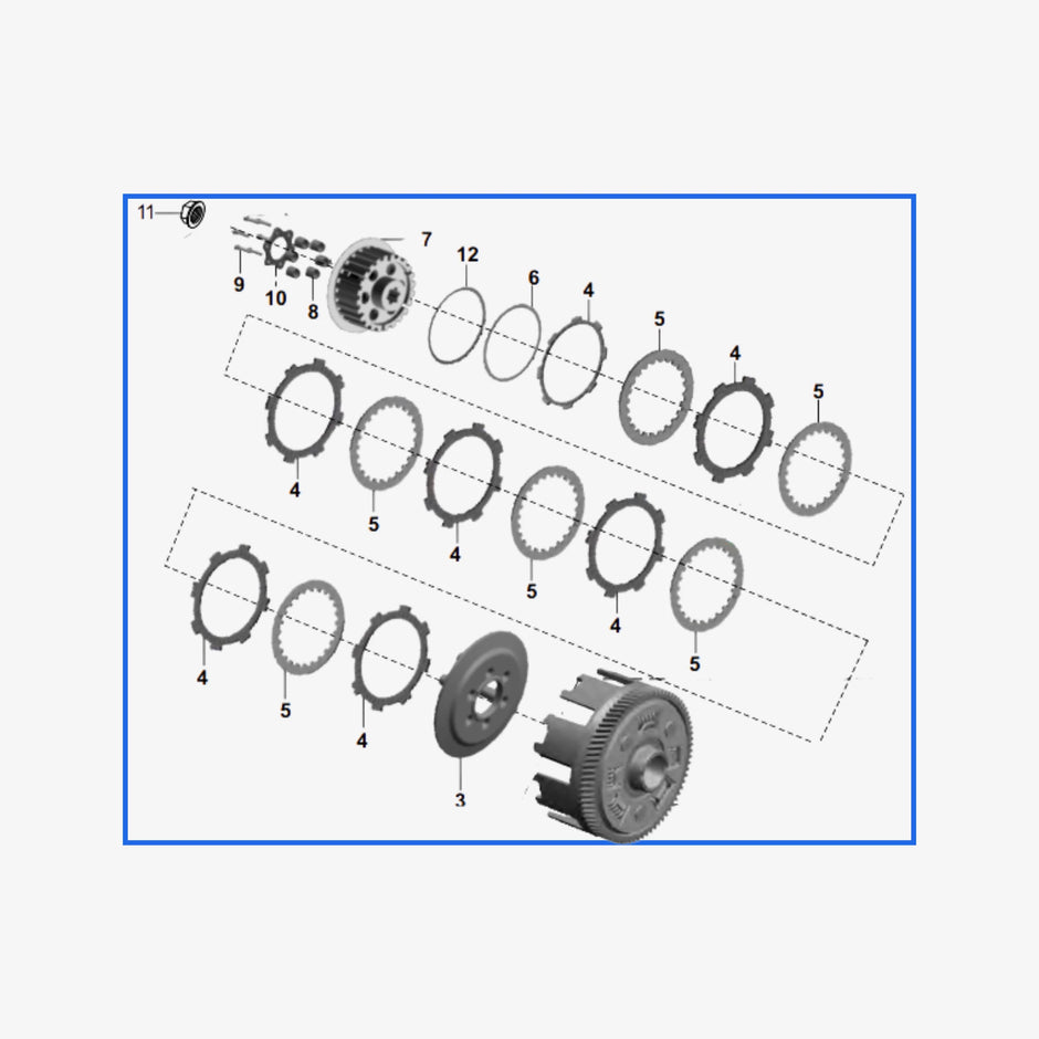 Embrague Completo - Bajaj Torito 4T 205 FL