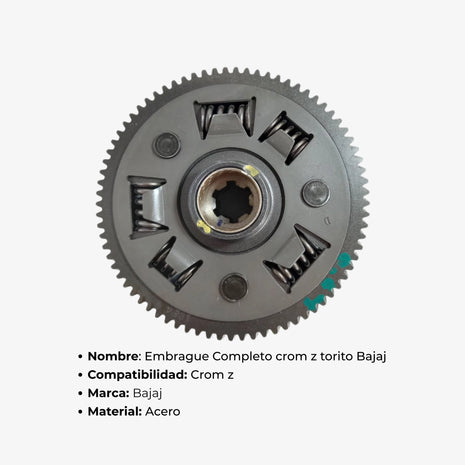 Embrague Completo - Bajaj Torito 4T Crom Z