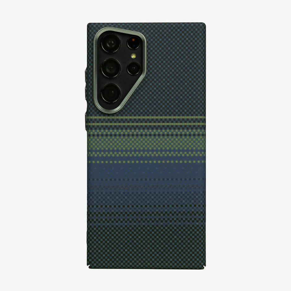 Case Ultra Delgado con Diseño Fibra de Carbono para Galaxy S23 Ultra | Luxo Azul 01