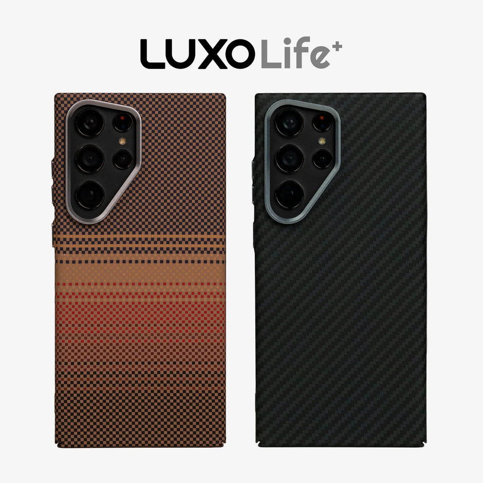 Case Ultra Delgado con Diseño Fibra de Carbono para Galaxy S23 Ultra | Luxo Azul 01