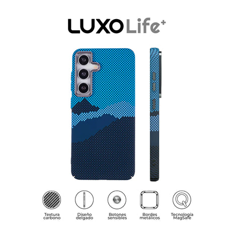Case Ultra Delgado con Diseño Fibra de Carbono para Galaxy S24 Plus | Luxo Azul 02