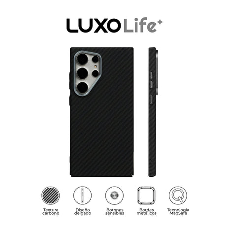 Case Ultra Delgado con Diseño Fibra de Carbono para Galaxy S24 Ultra | Luxo Negro 04