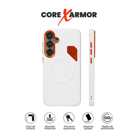 Case Core X Armor - Galaxy S25 (MagSafe) | Blanco