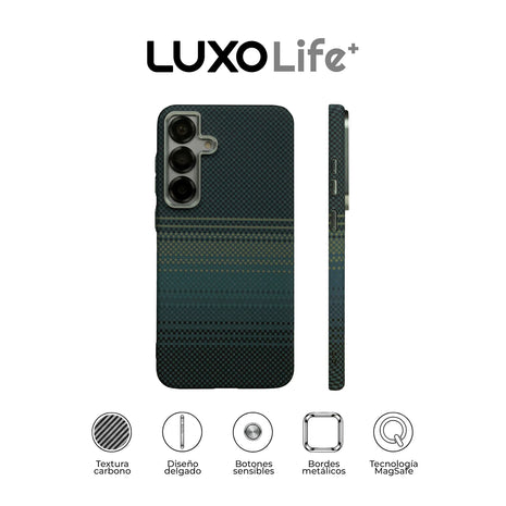 Case Ultra Delgado con Diseño Fibra de Carbono para Galaxy S25 | Luxo Azul 02