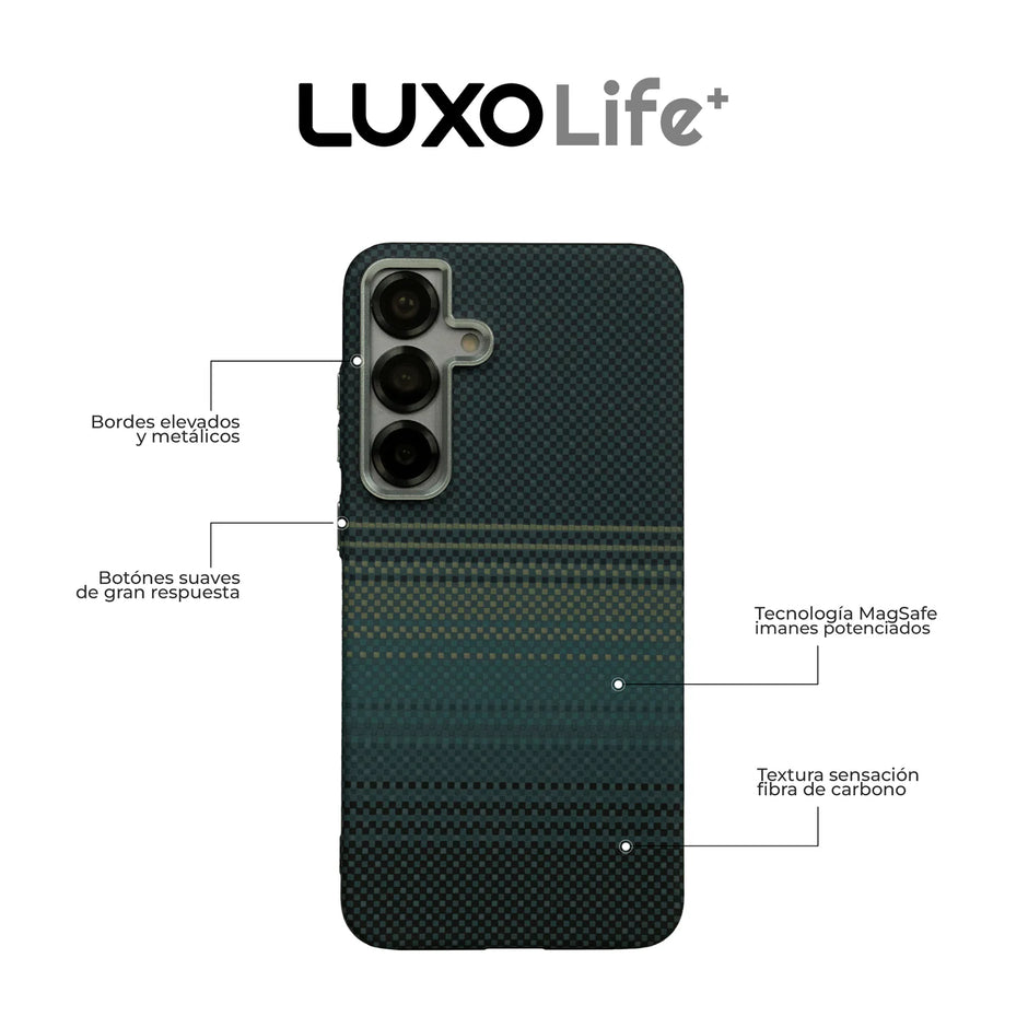 Case Ultra Delgado con Diseño Fibra de Carbono para Galaxy S25 | Luxo Azul 02