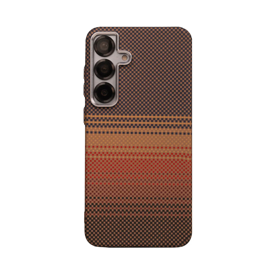 Case Ultra Delgado con Diseño Fibra de Carbono para Galaxy S25 Plus | Luxo Naranja 03