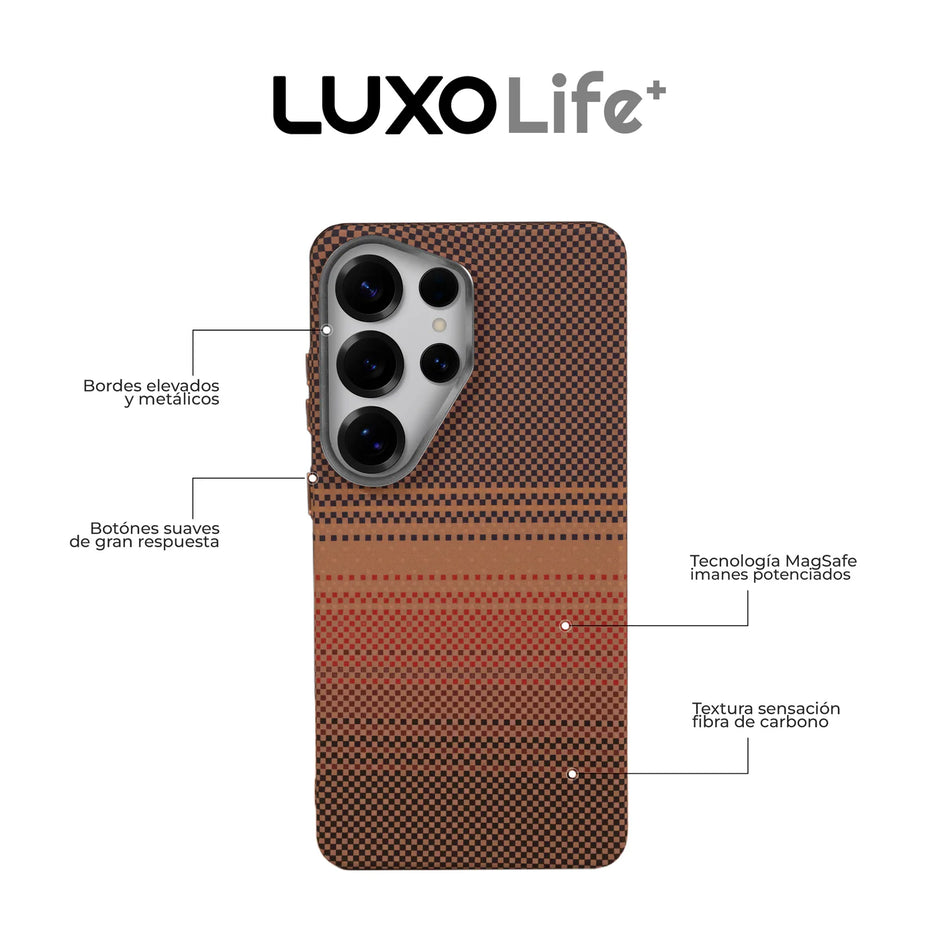 Case Ultra Delgado con Diseño Fibra de Carbono para Galaxy S25 Ultra | Luxo Azul 01