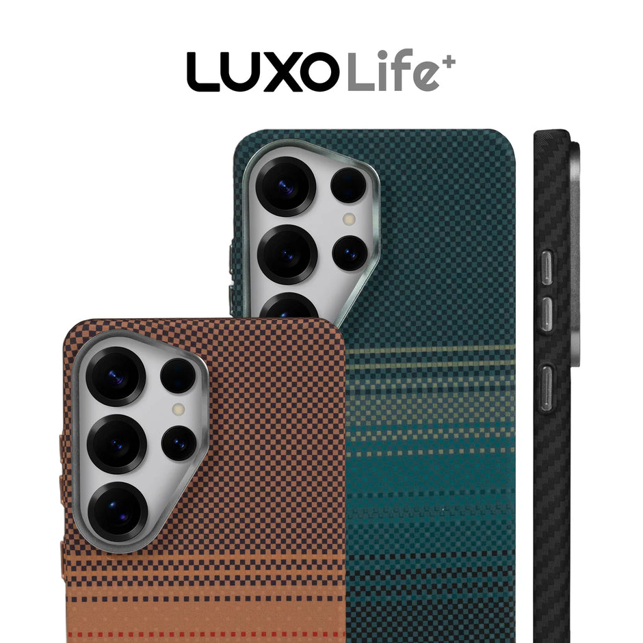 Case Ultra Delgado con Diseño Fibra de Carbono para Galaxy S25 Ultra | Luxo Azul 01