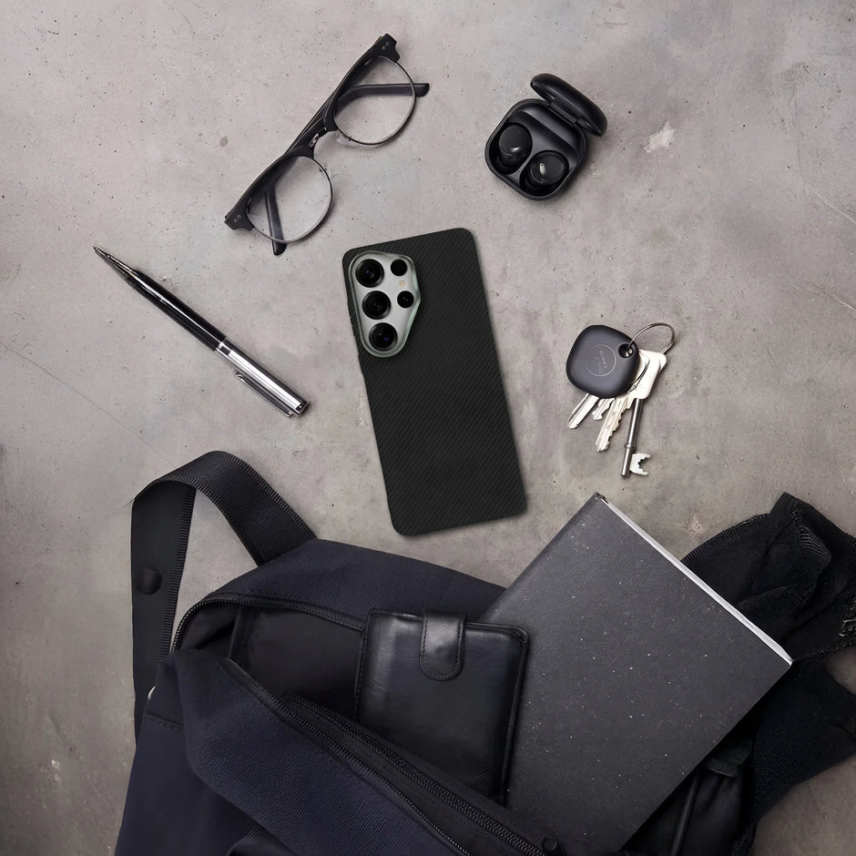 Case Ultra Delgado con Diseño Fibra de Carbono para Galaxy S25 Ultra | Luxo Azul 01