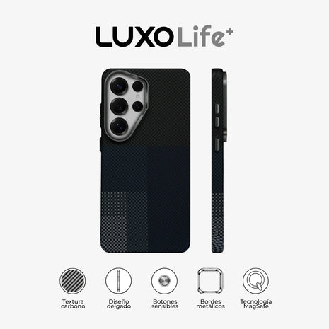 Case Luxo Modular - Galaxy S25 Ultra Magnético (Azul)