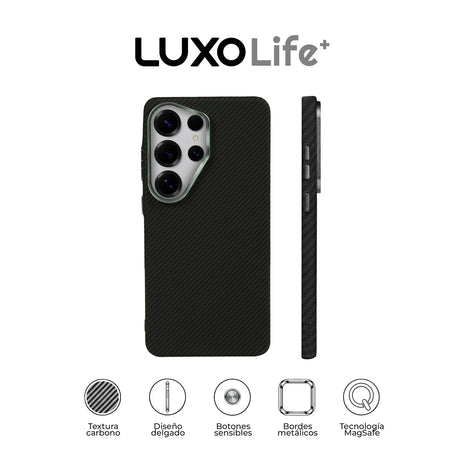 Case Ultra Delgado con Diseño Fibra de Carbono para Galaxy S25 Ultra | Luxo Negro 04