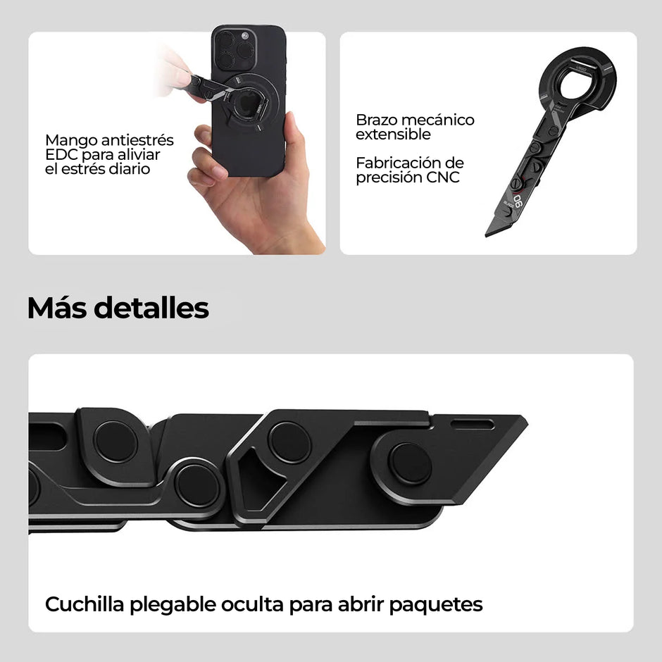 Soporte Magnético VSGO Blade 06 para Celular Tipo MagSafe | NEGRO