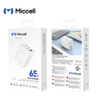 Cargador 2 Puertos USB-C + 1 Puerto USB-A 65W (VQ-T15601) | Miccell