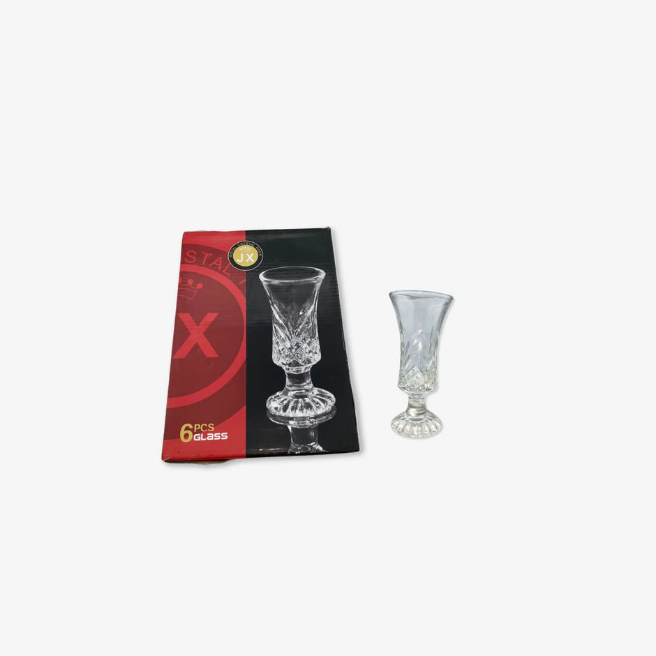 Copitas de cristal en caja x 6 unidades 10 cm