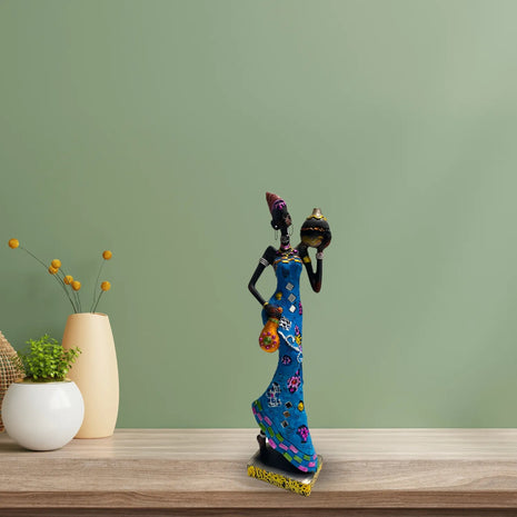 Figura de Estatua Dama Tribal Africana