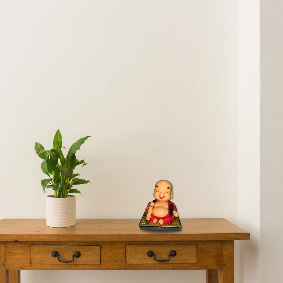 Figura decorativa de Buda sonriente, multicolor