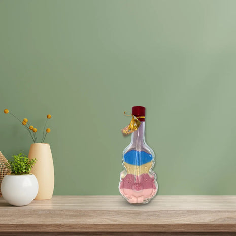 Adorno Botella de violin arena de colores