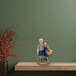 Adorno pareja de ancianos de ceramica