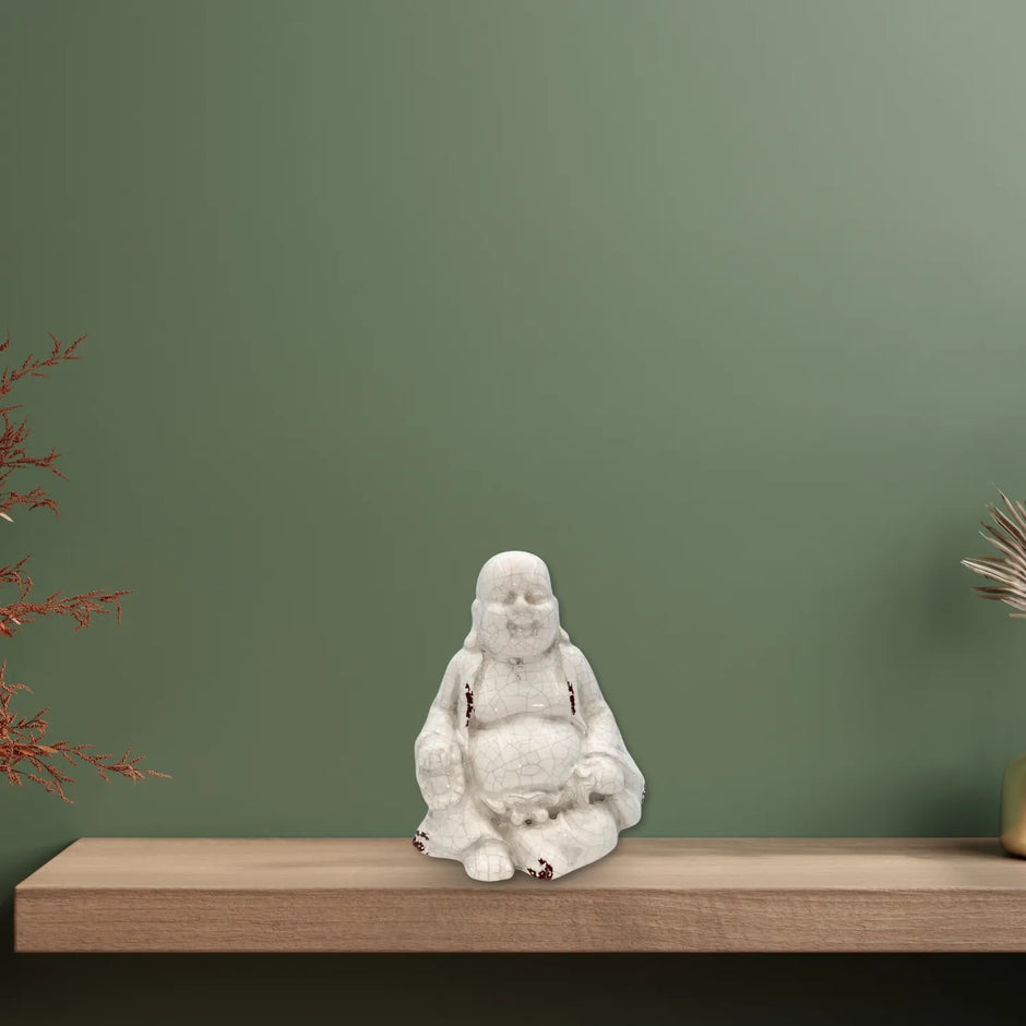Adorno Buda sentada de porcelana