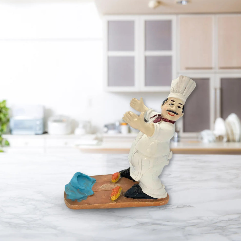 Adorno de chef portabotella para cocina