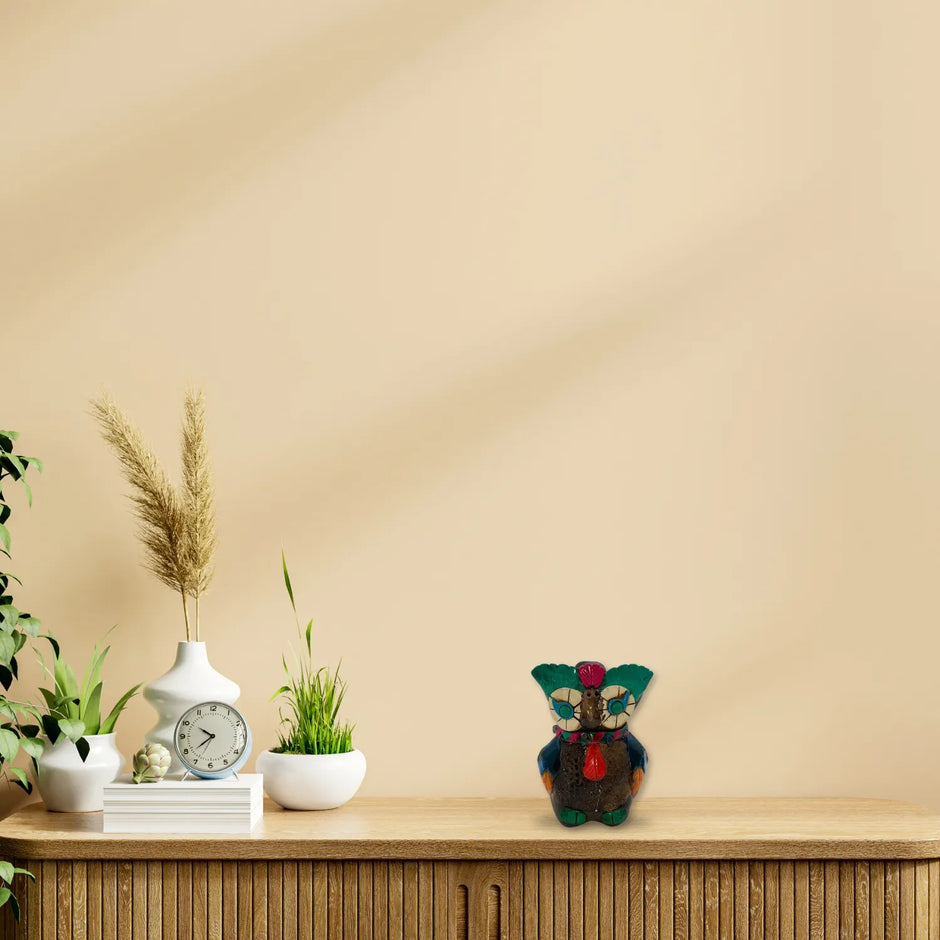 Adorno Silbatos Sonido Buho de ceramica