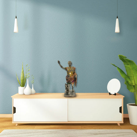 Adorno Escultura de Augusto de prima porta color en bronce y dorado