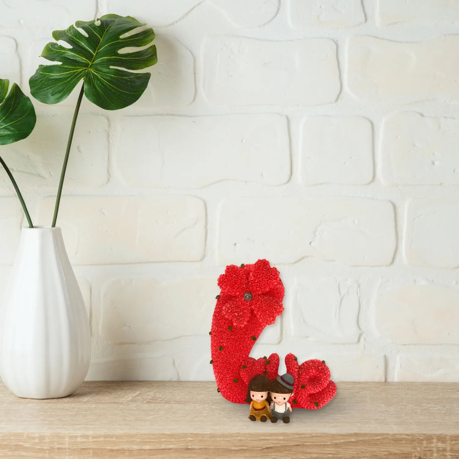 Adorno de cerámica para sala de parejas con amor