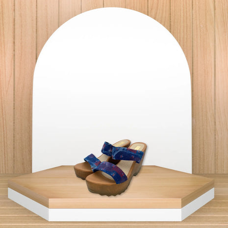 Sandalias con taco para  mujer Jeans Razgados