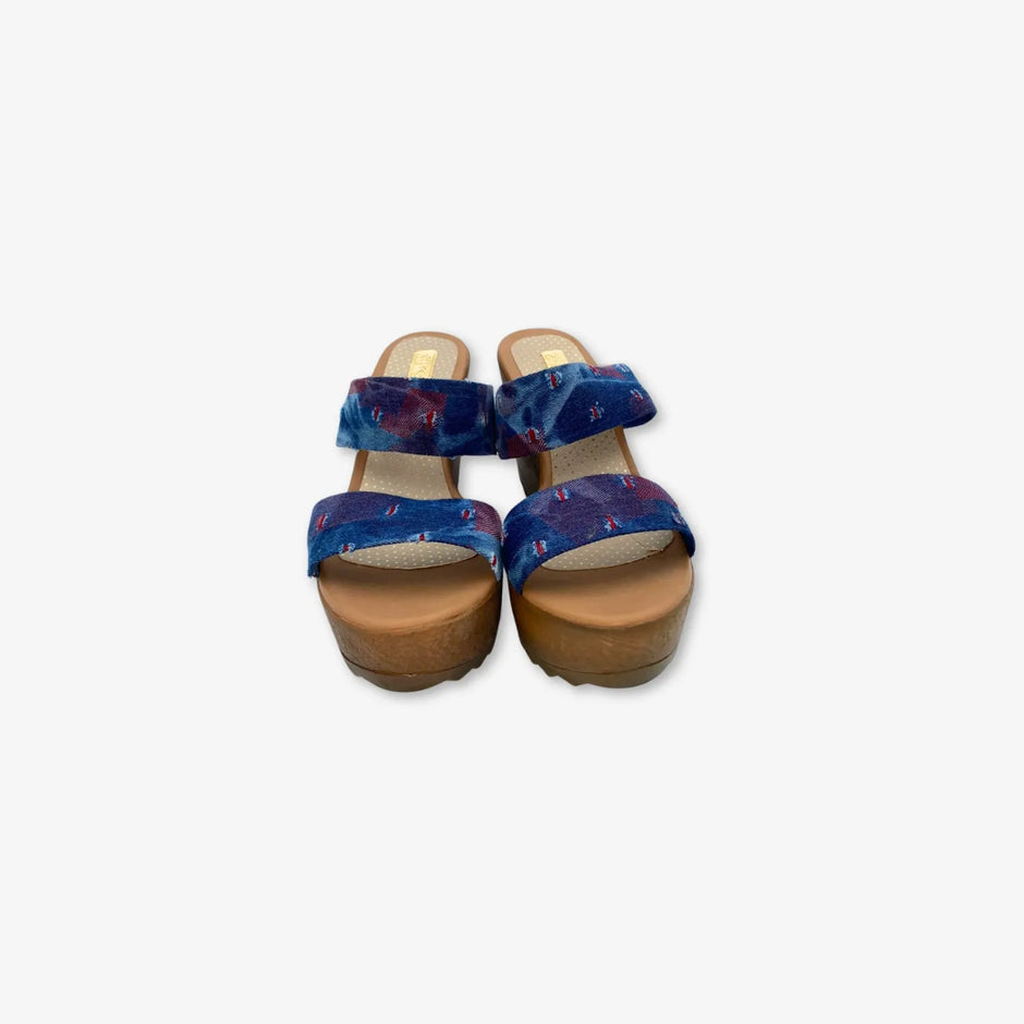 Sandalias con taco para  mujer Jeans Razgados