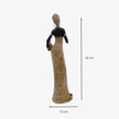 Figura Africana de Pie Poliresina vestido amarillo