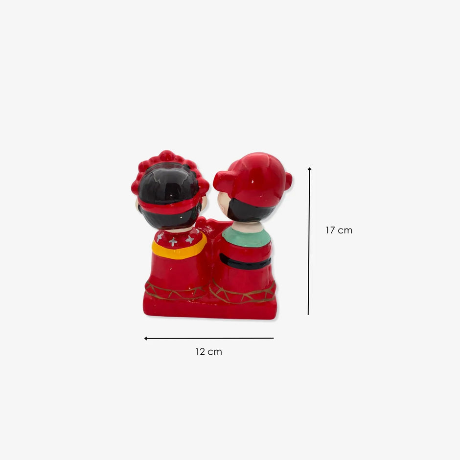 Adorno de ceramica niños chinos