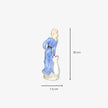 Figura de Porcelana de Dama con vestimenta Celeste