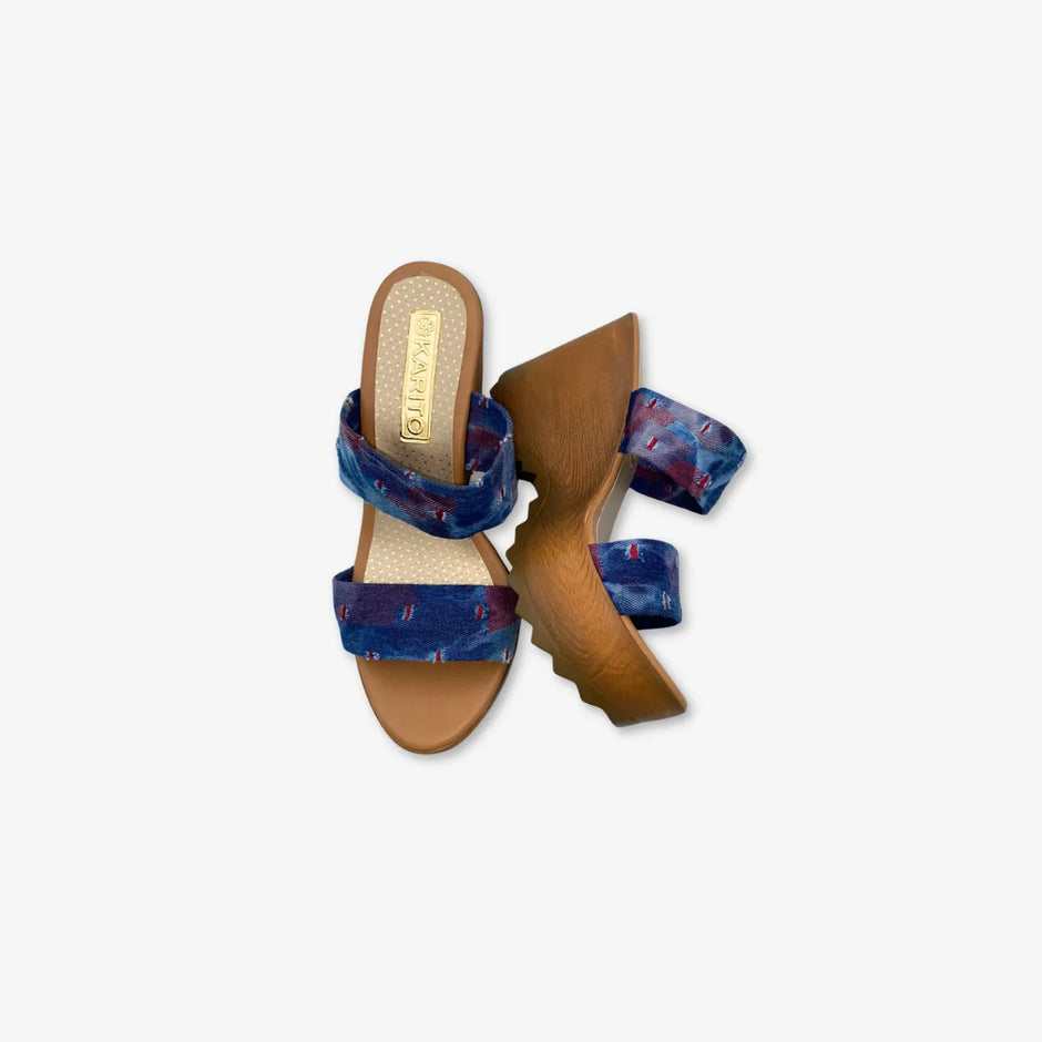 Sandalias con taco para  mujer Jeans Razgados