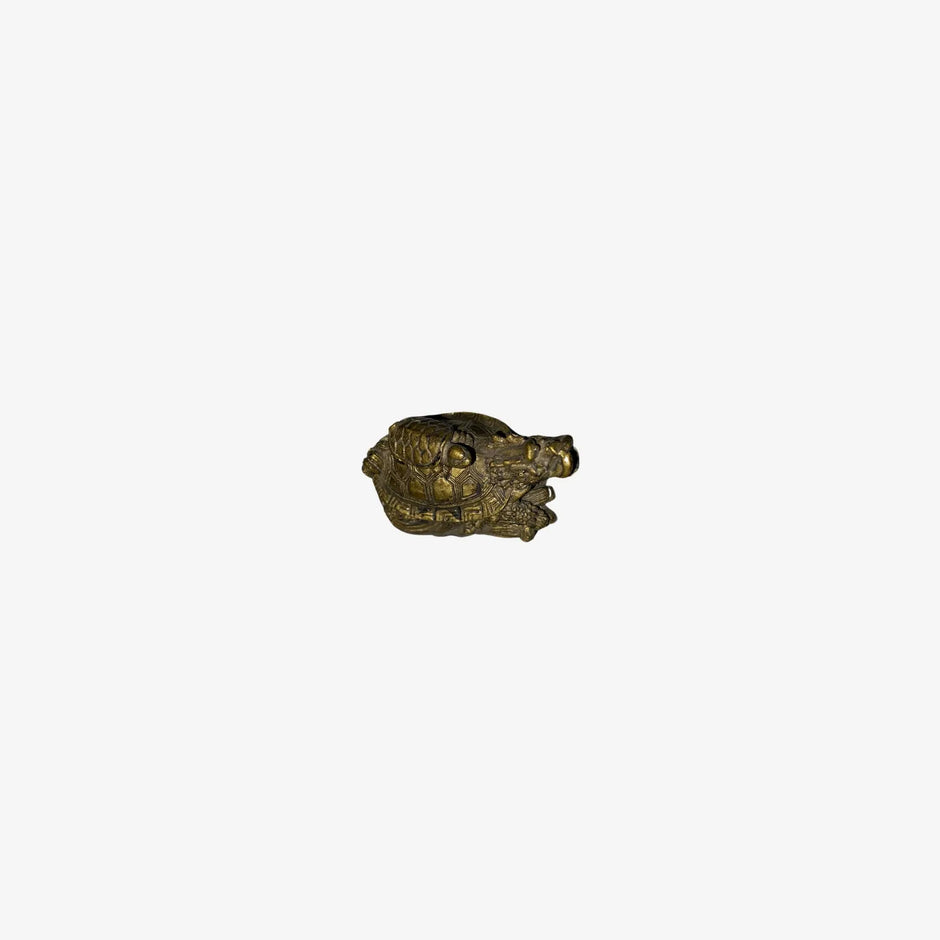 Estatua de cobre de China para prósperidad Estatua con tortuga pequeña