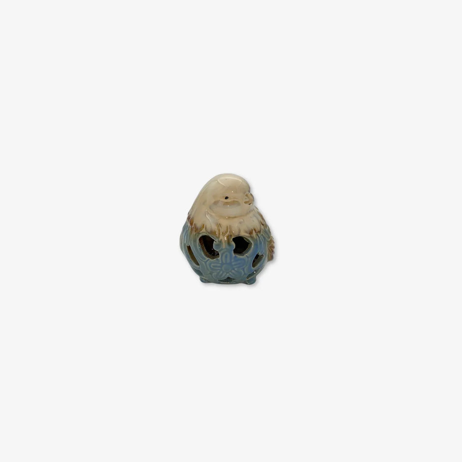 Adorno de ceramica par de palomas