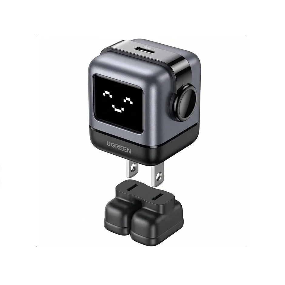 Cargador UGREEN Uno Robot GaN 30W USB-C - Space Gray