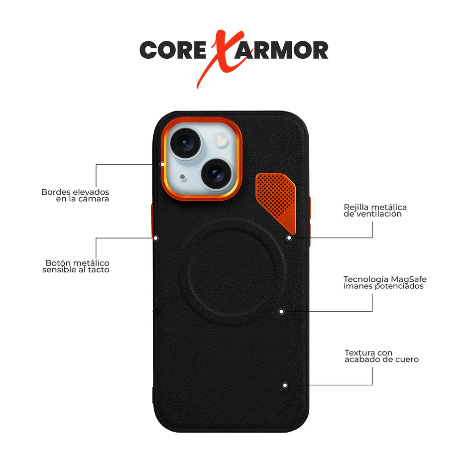 Case Core X Armor - iPhone 15 (MagSafe) | Negro