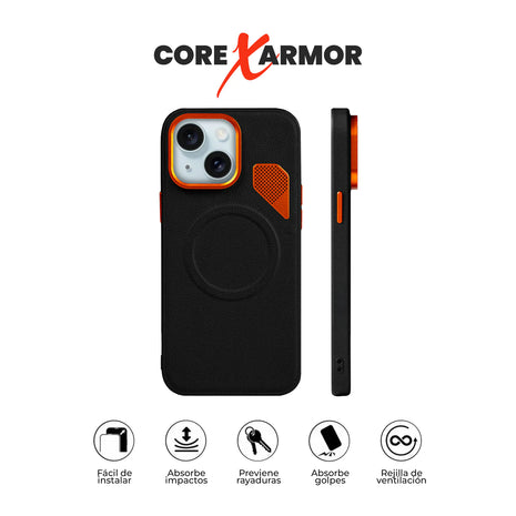 Case Core X Armor - iPhone 15 (MagSafe) | Negro
