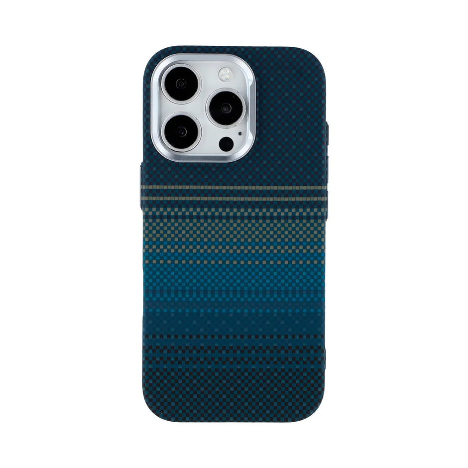 Case Ultra Delgado con Diseño Fibra de Carbono para iPhone 15 Pro | Luxo Azul 01