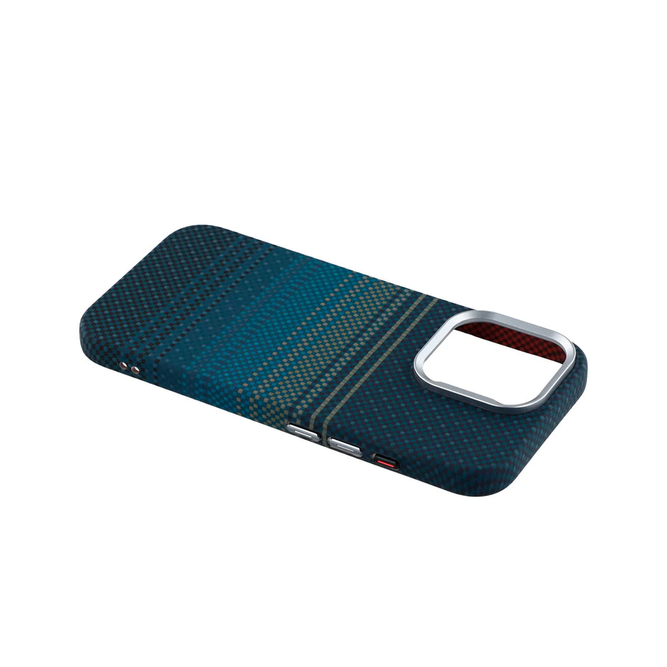 Case Ultra Delgado con Diseño Fibra de Carbono para iPhone 15 Pro | Luxo Azul 01