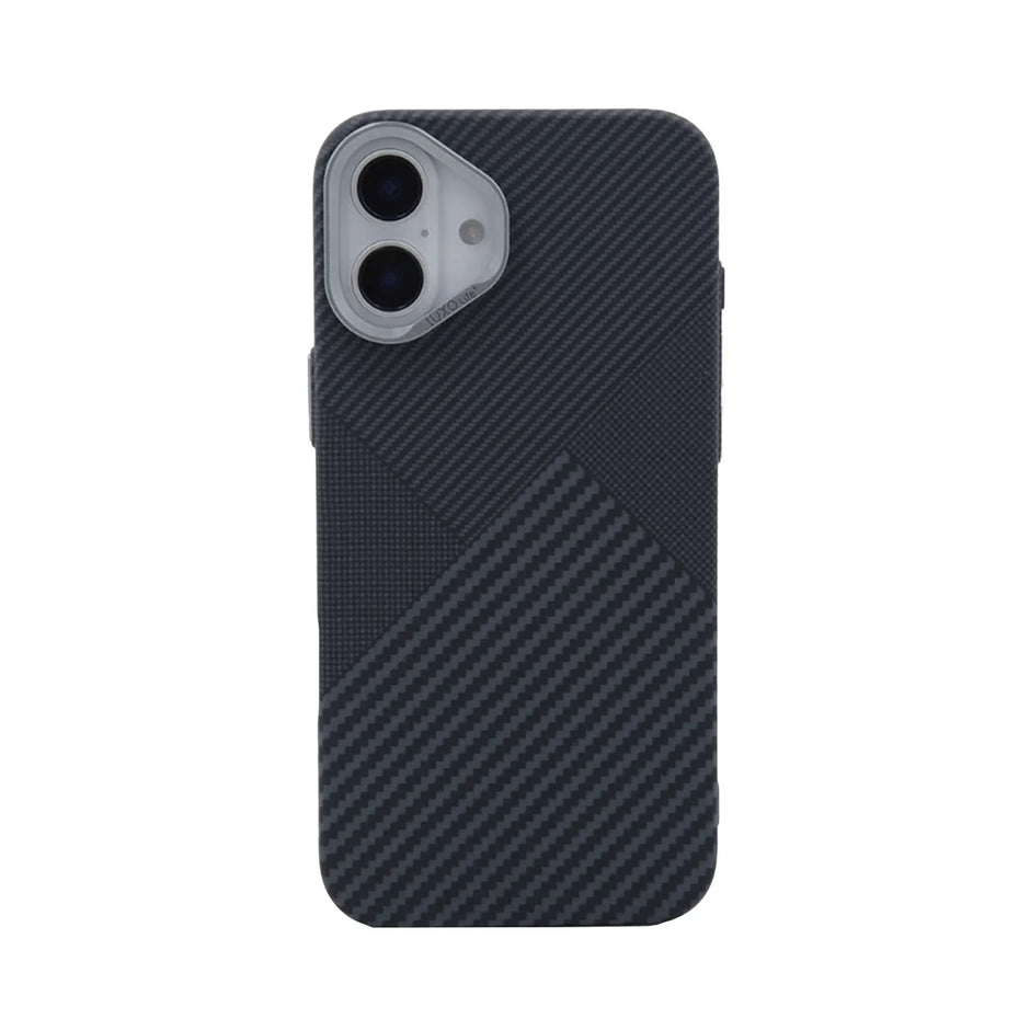 Case Ultra Delgado con Diseño Fibra de Carbono para iPhone 16 | Luxo Negro 02