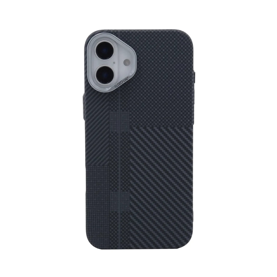 Case Ultra Delgado con Diseño Fibra de Carbono para iPhone 16 | Luxo Negro 03