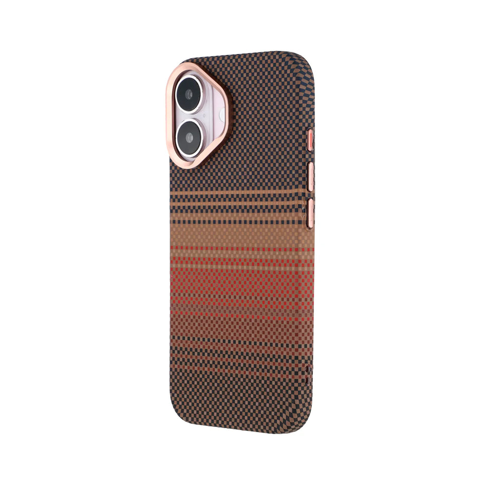 Case Ultra Delgado con Diseño Fibra de Carbono para iPhone 16 | Luxo Naranja 03